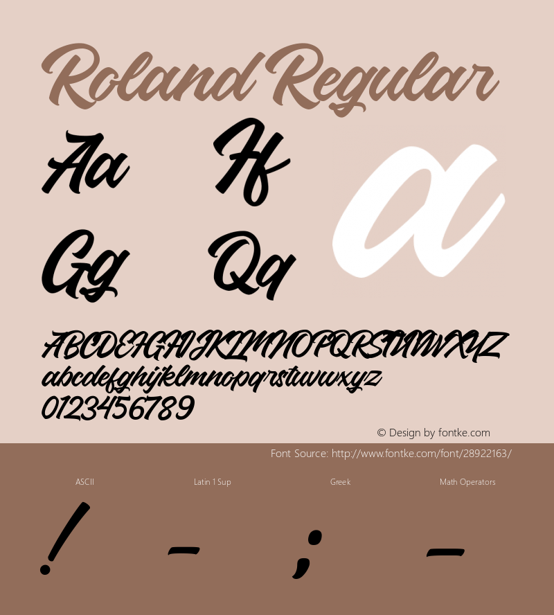 Roland Version 1.00;March 23, 2019;FontCreator 11.5.0.2421 64-bit图片样张