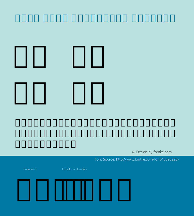 Noto Sans Cuneiform Regular Version 1.03图片样张