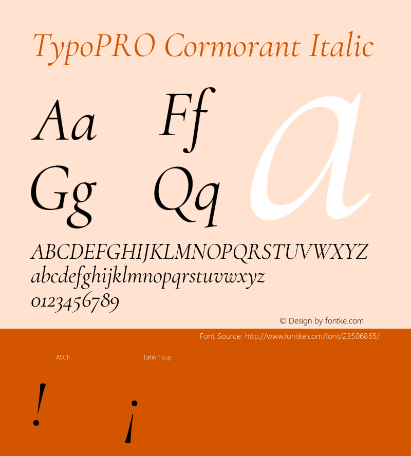 TypoPRO Cormorant Italic Version 3.003图片样张