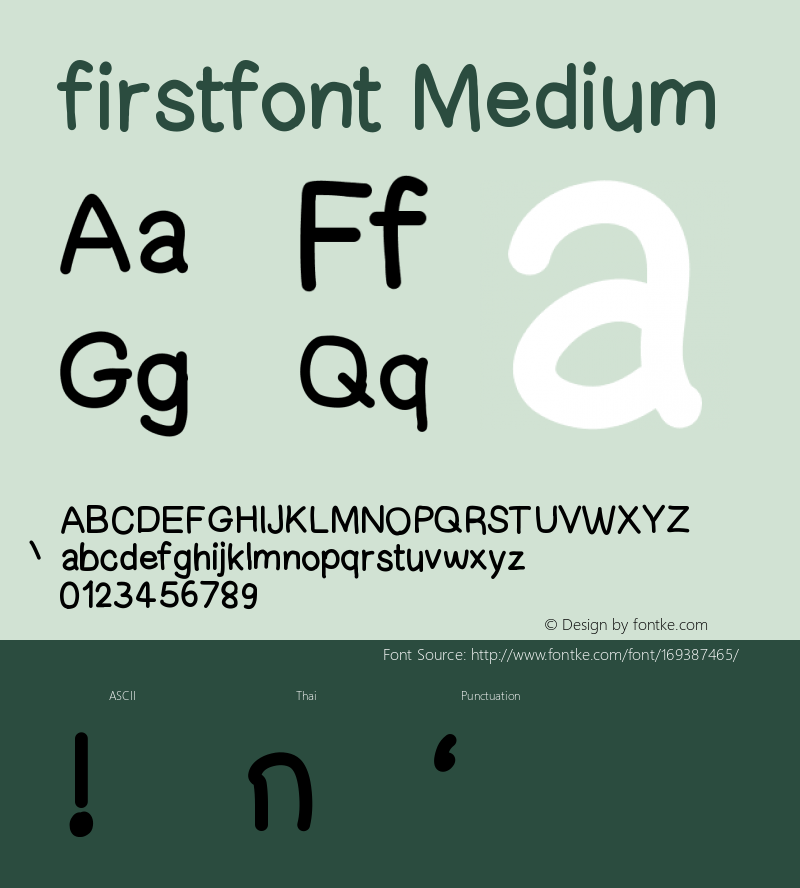 firstfont Version 001.000图片样张