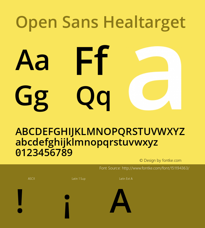 Open Sans Healtarget Version 1.10图片样张