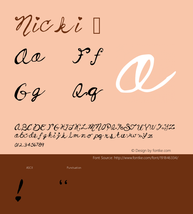 ☞Nicki Version 001.000 ;com.myfonts.throndsen.nicki.regular.wfkit2.3Smy图片样张