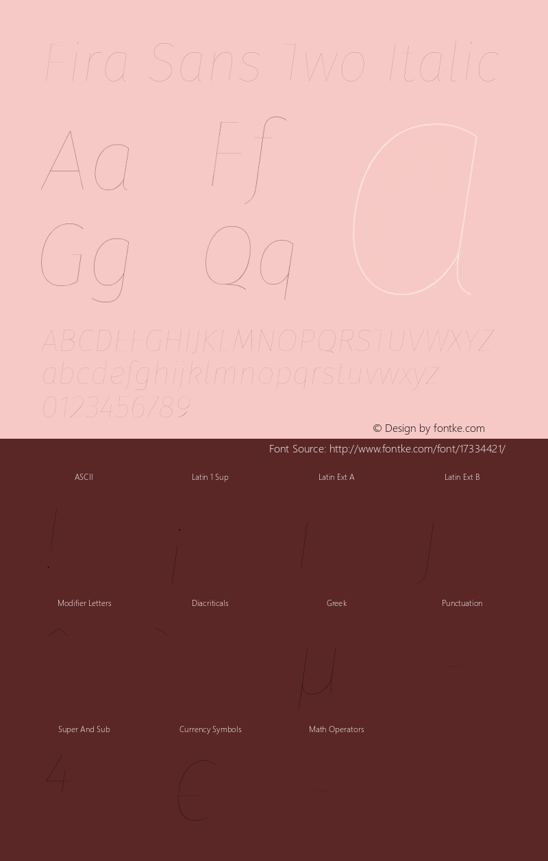 Fira Sans Two Italic Version 4.106图片样张