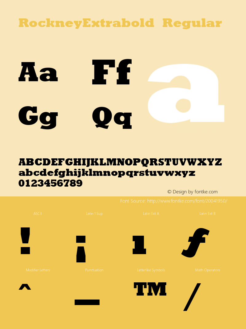 RockneyExtrabold Regular From the WSI-Fonts Professional Collection图片样张