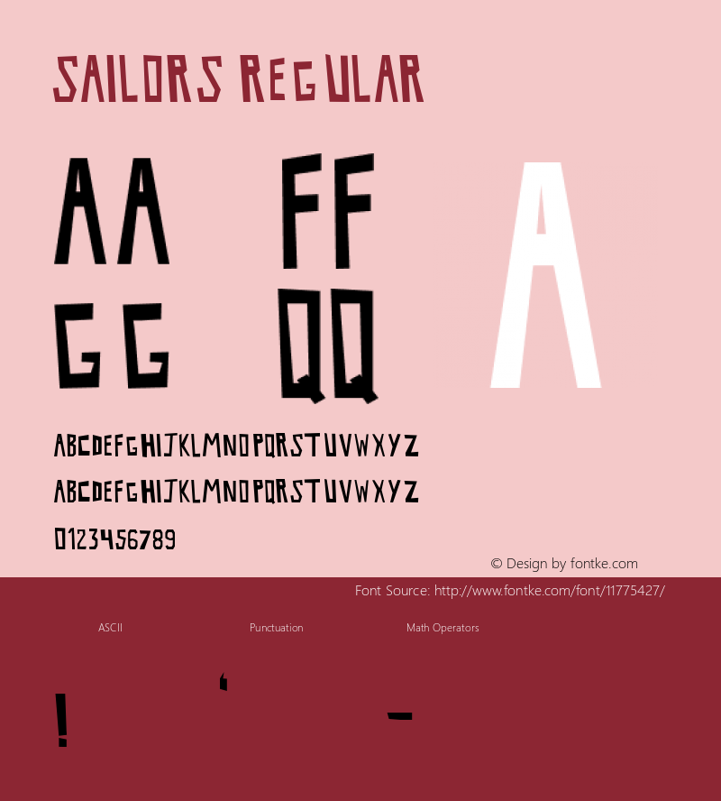 Sailors Regular Version 1.000图片样张