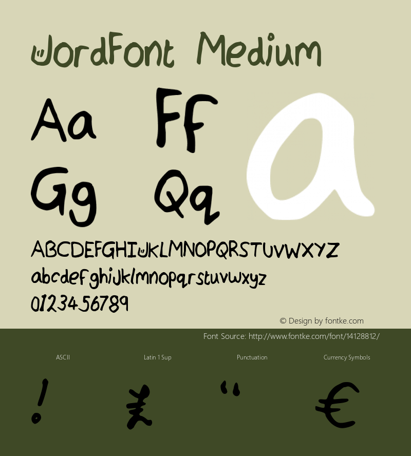 JordFont Medium Version 001.000图片样张