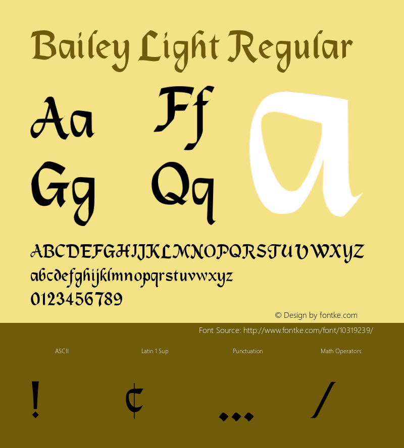 Bailey Light Regular Bailey Light图片样张