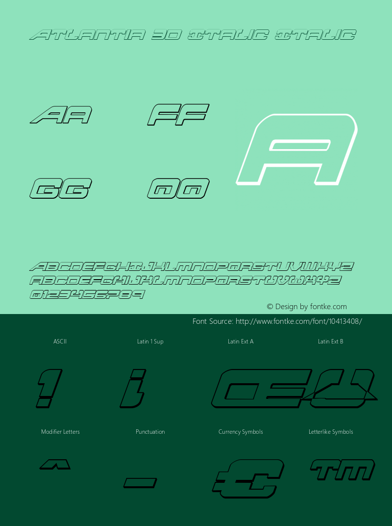 Atlantia 3D Italic Italic 001.000图片样张