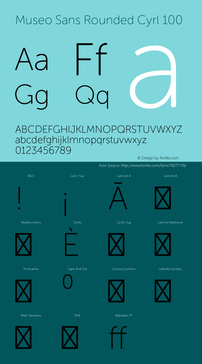 Museo Sans Rounded Cyrl 100 Version 1.025图片样张