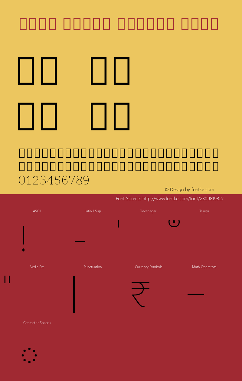 Noto Serif Telugu Thin Version 2.002图片样张