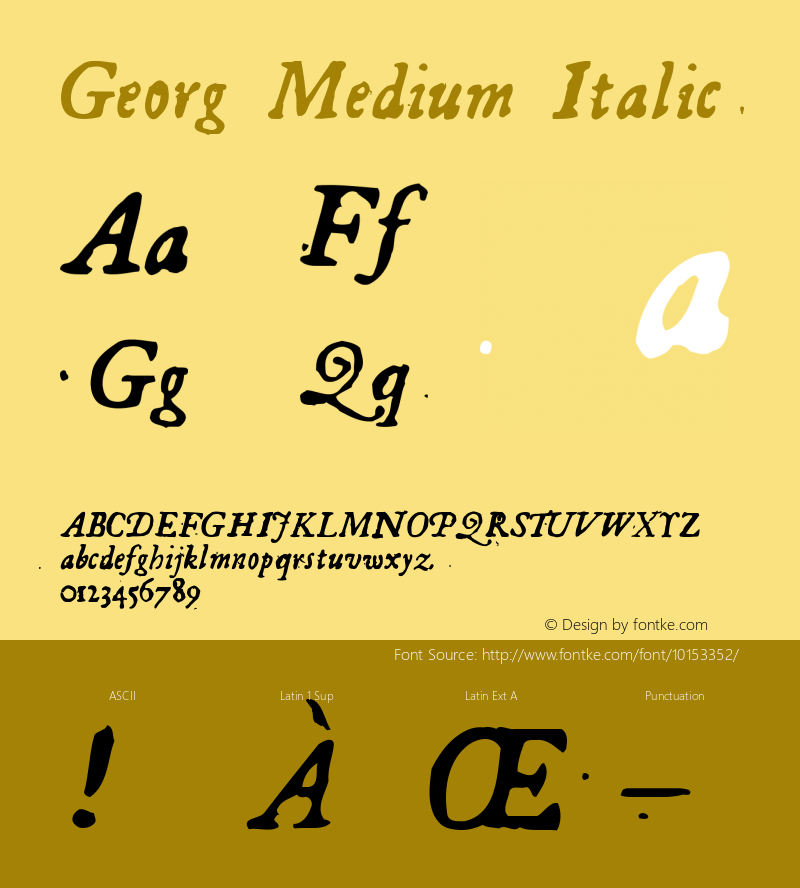 Georg Medium Italic 001.000图片样张