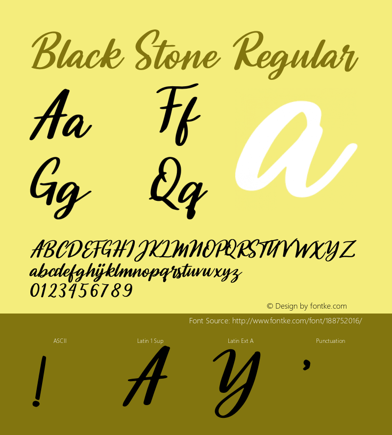 Black Stone Version 1.002;Fontself Maker 3.5.4图片样张