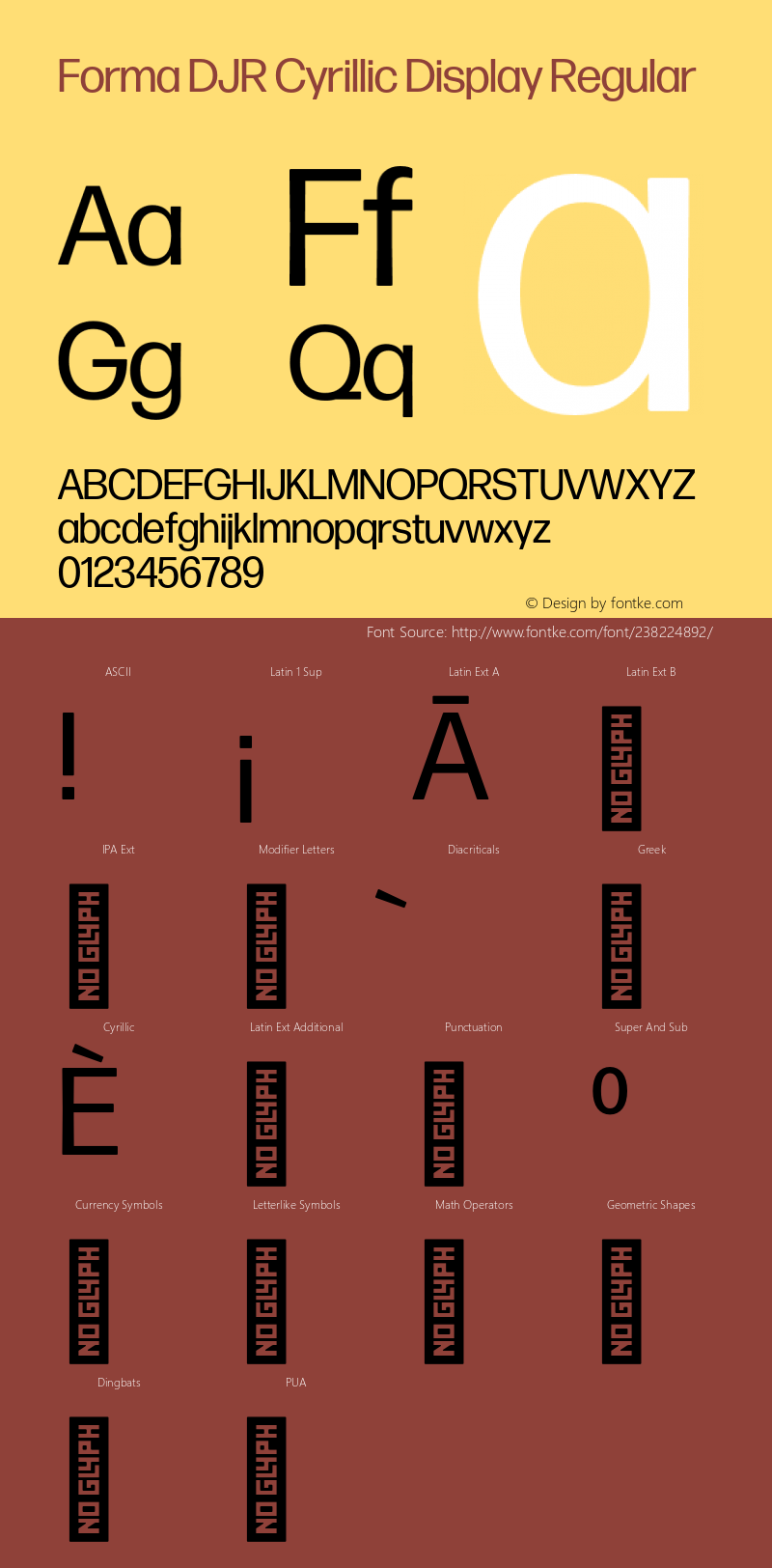 Forma DJR Cyrillic Display Regular Version 2.0图片样张