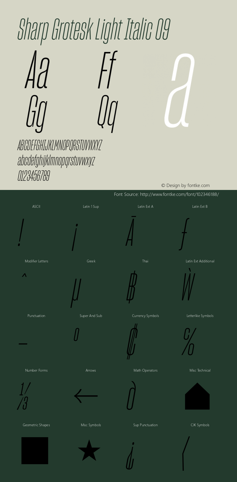 Sharp Grotesk Light Italic 09 Version 1.003图片样张