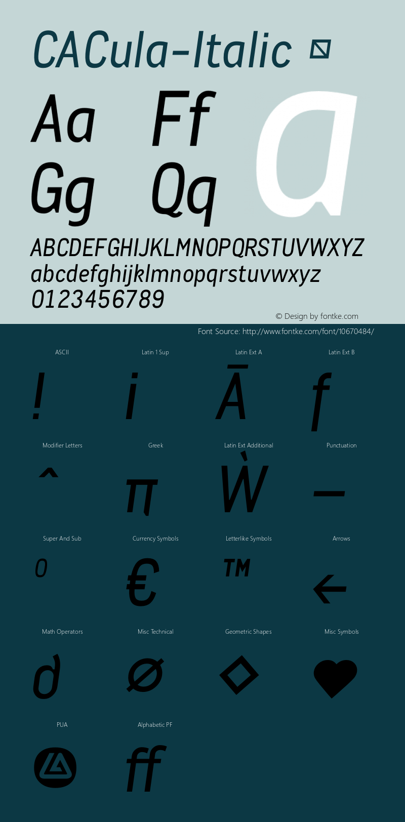 CACula-Italic ☞ Version 1.070;com.myfonts.capearcona.ca-cula.italic.wfkit2.3Btu图片样张