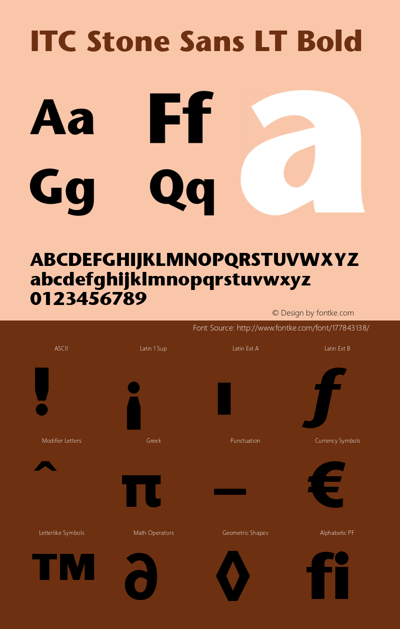 ITC Stone Sans LT Bold 006.000图片样张