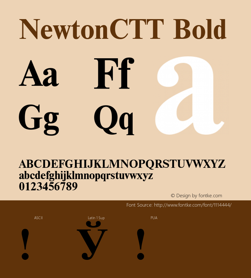 NewtonCTT Bold TrueType Maker version 1.00.03图片样张