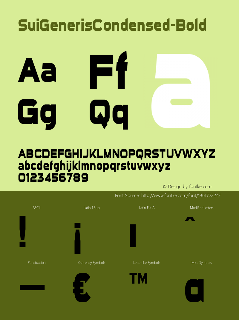 ☞Sui Generis Condensed Bold Version 2.202 2004;com.myfonts.typodermic.sui-generis.cond-bold.wfkit2.3b8H图片样张