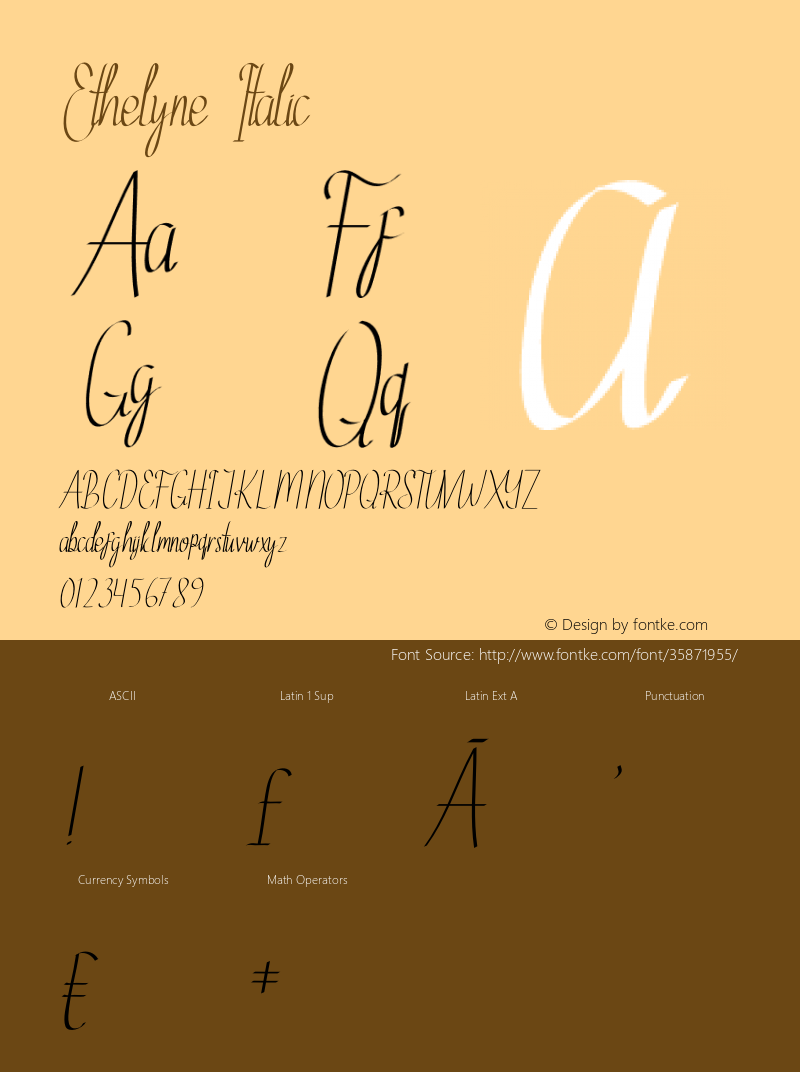 Ethelyne Italic Version 1.002;Fontself Maker 3.2.2图片样张