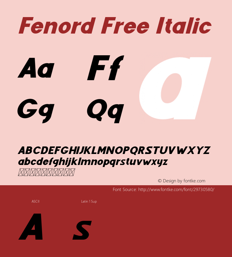 FenordFree-Italic 1.000图片样张