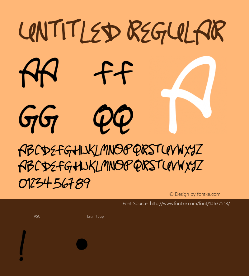 Untitled Regular Macromedia Fontographer 4.1.5 3/11/01图片样张