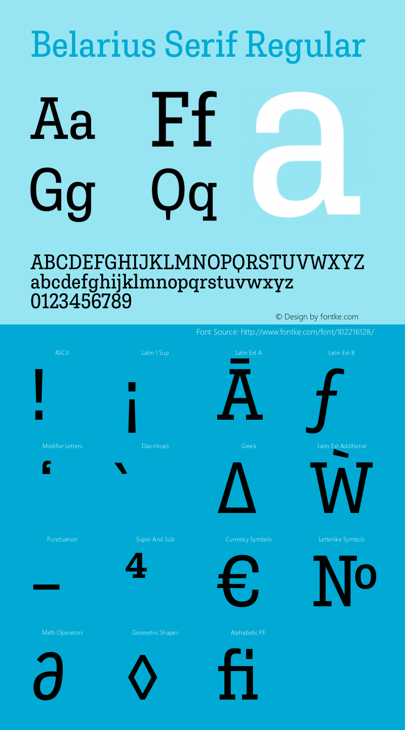 Belarius Serif Regular Version 1.001图片样张