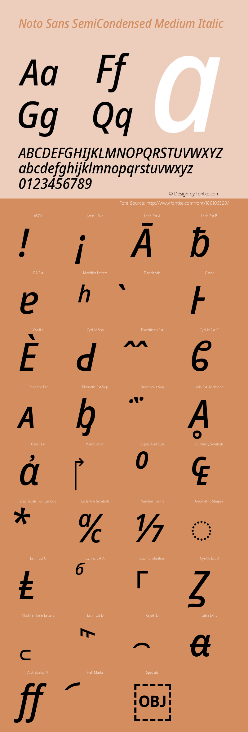 Noto Sans SemiCondensed Medium Italic Version 2.001; ttfautohint (v1.8.2)图片样张