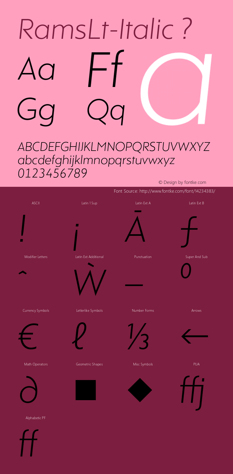 RamsLt-Italic ? Version 1.000;com.myfonts.tipografiaramis.rams.light-italic.wfkit2.3XaU图片样张