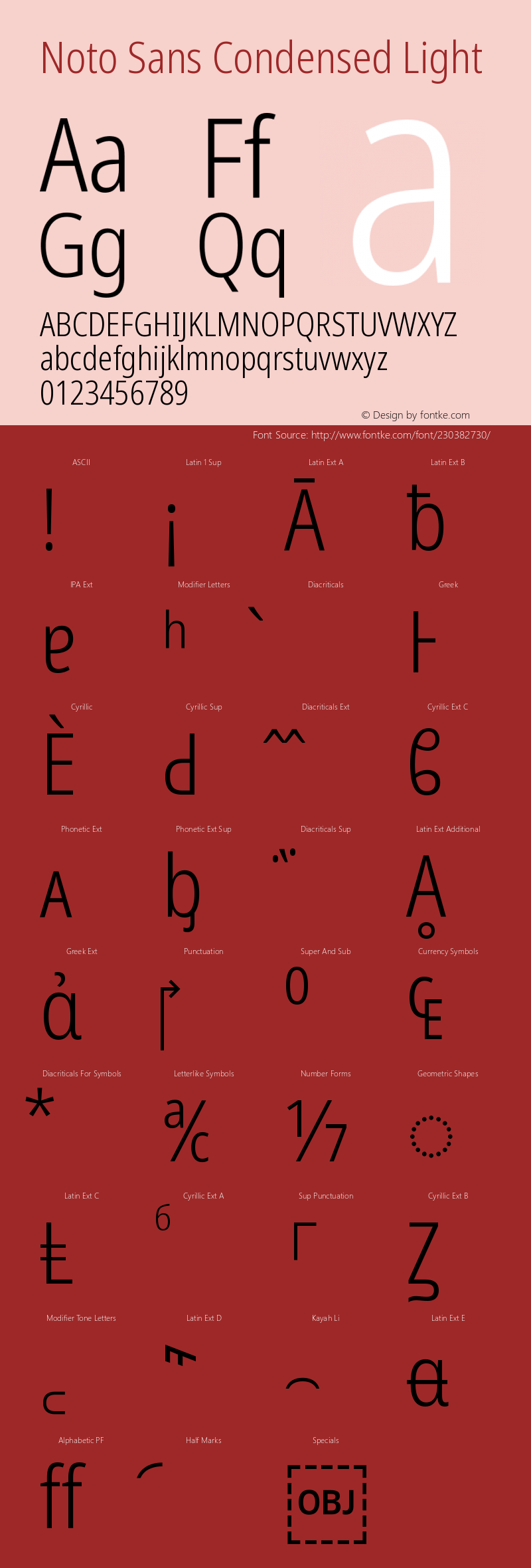 Noto Sans Condensed Light Version 2.008图片样张