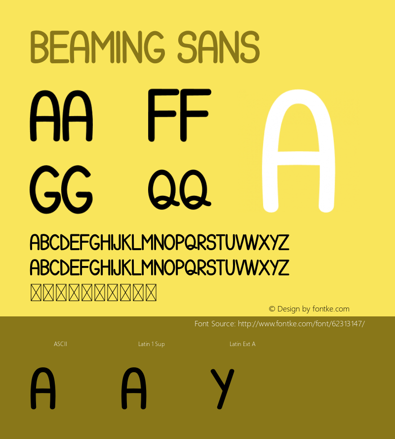 Beaming Sans Version 1.002;Fontself Maker 3.5.1图片样张
