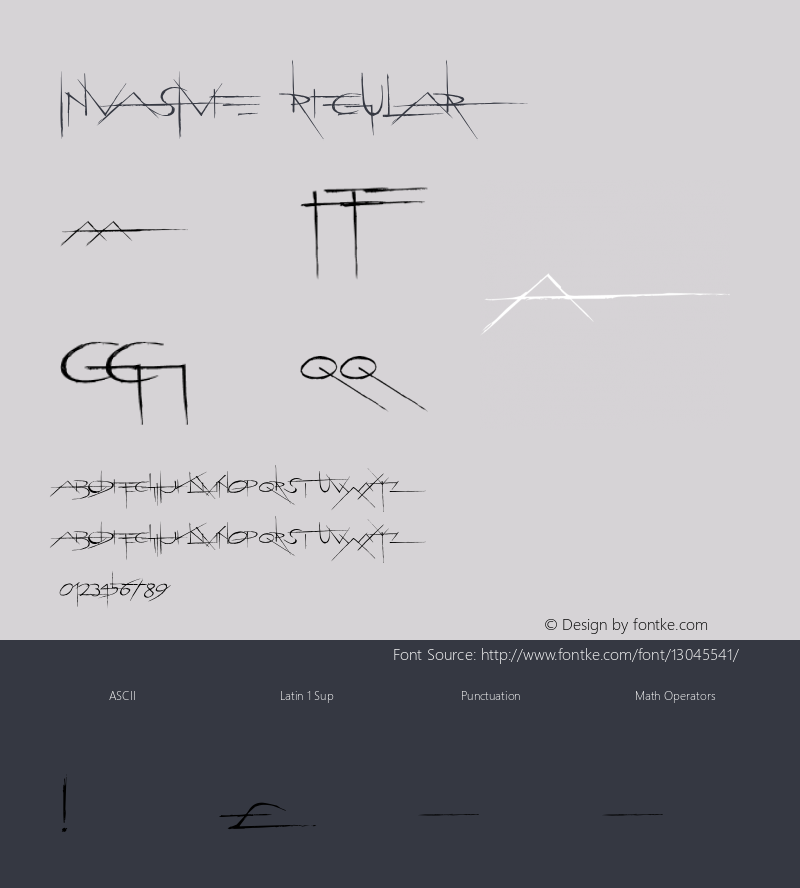 Invasive Regular Macromedia Fontographer 4.1.5 11/7/00图片样张