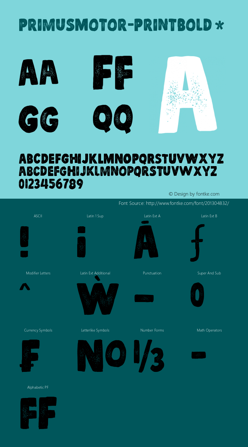 ☞Primus Motor Print Bold Version 1.000; ttfautohint (v1.5);com.myfonts.easy.bogstav.primus-motor.print-bold.wfkit2.version.548w图片样张