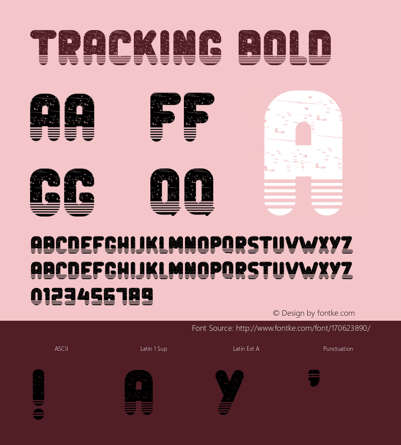 Tracking Bold Version 1.001;Fontself Maker 3.5.4图片样张