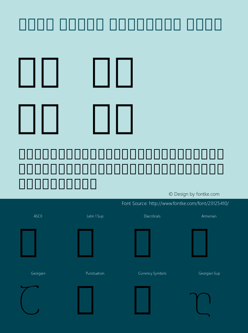 Noto Serif Georgian Thin Version 1.902; ttfautohint (v1.6)图片样张