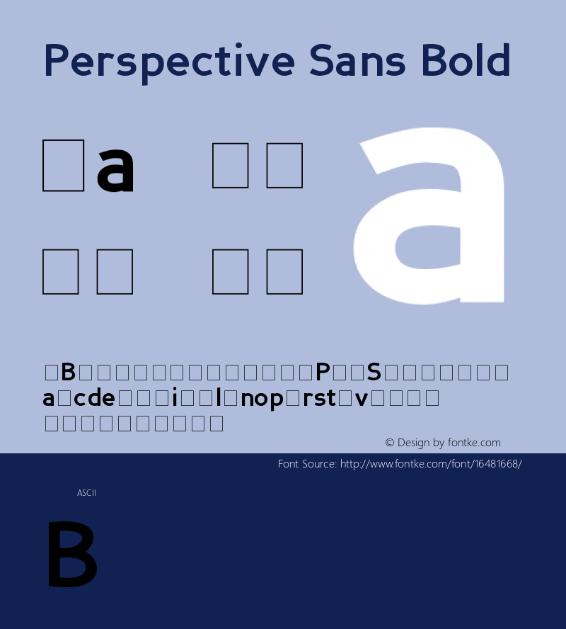 Perspective Sans Bold Altsys Fontographer 4.0 18/1/2001图片样张