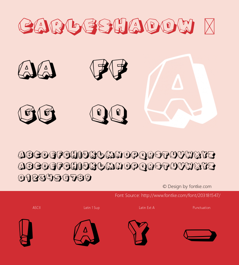 ☞Carle Shadow Version 1.002;Fontself Maker 3.5.4; ttfautohint (v1.5);com.myfonts.easy.kaer.carle.shadow.wfkit2.version.5NFZ图片样张