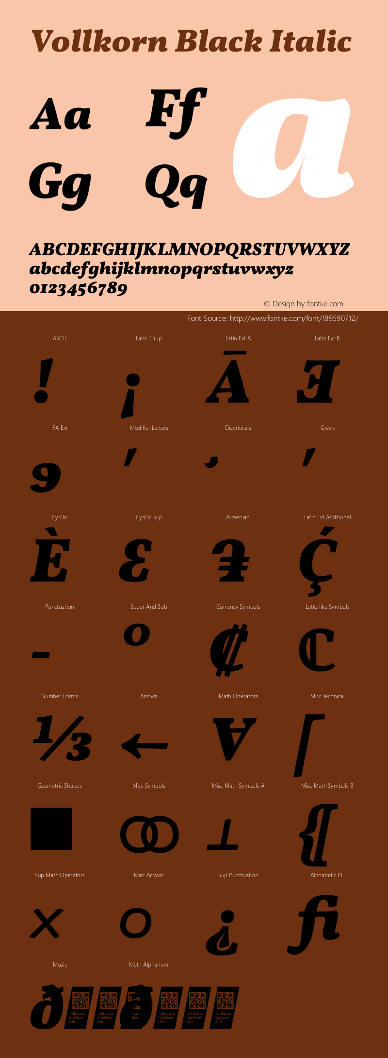 Vollkorn Black Italic Version 5.001图片样张