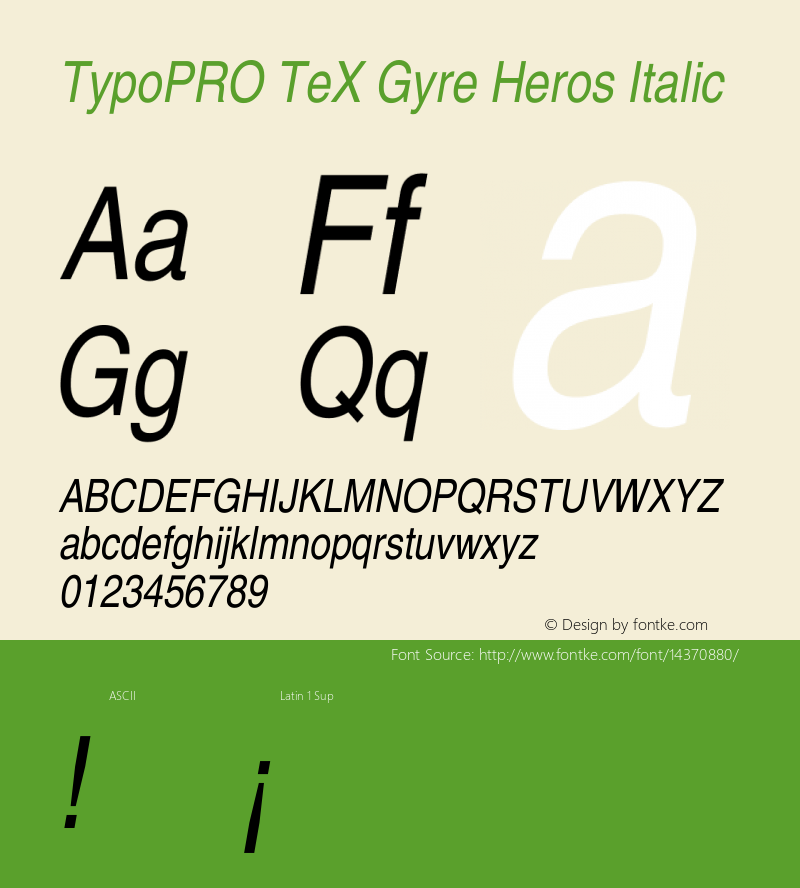 TypoPRO TeX Gyre Heros Italic Version 2.004;PS 2.004;hotconv 1.0.49;makeotf.lib2.0.14853图片样张