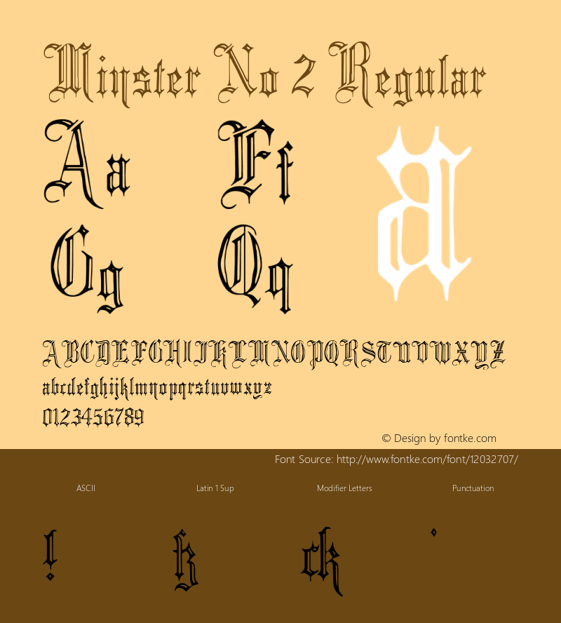 Minster No 2 Regular Version 1.0; 2002; initial release图片样张