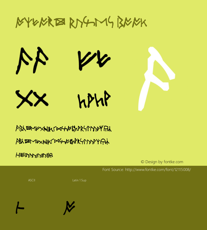 Oxford Runes Book Version Macromedia Fontograp图片样张