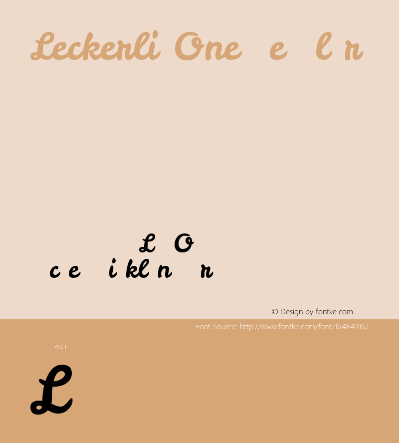 Leckerli One Regular Version 1.001图片样张