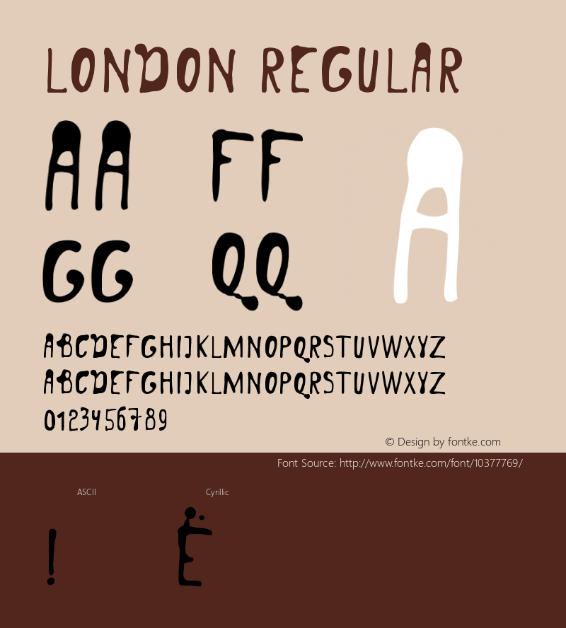 London Regular Version 1.000 2008 initial release图片样张