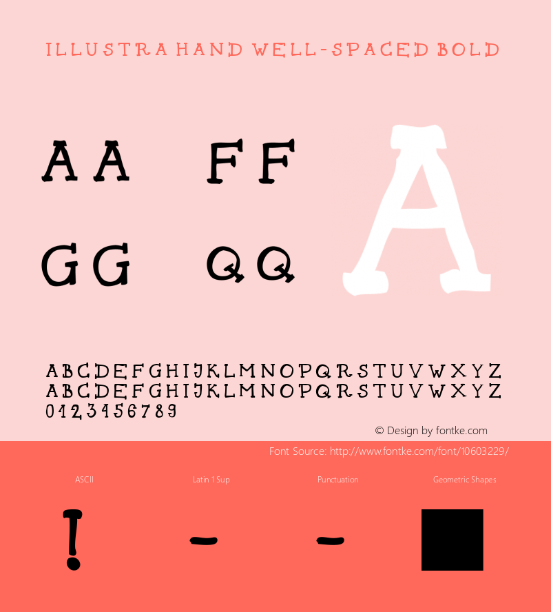 Illustra Hand Well-Spaced Bold Version 1.00 January 12, 2014, initial release图片样张