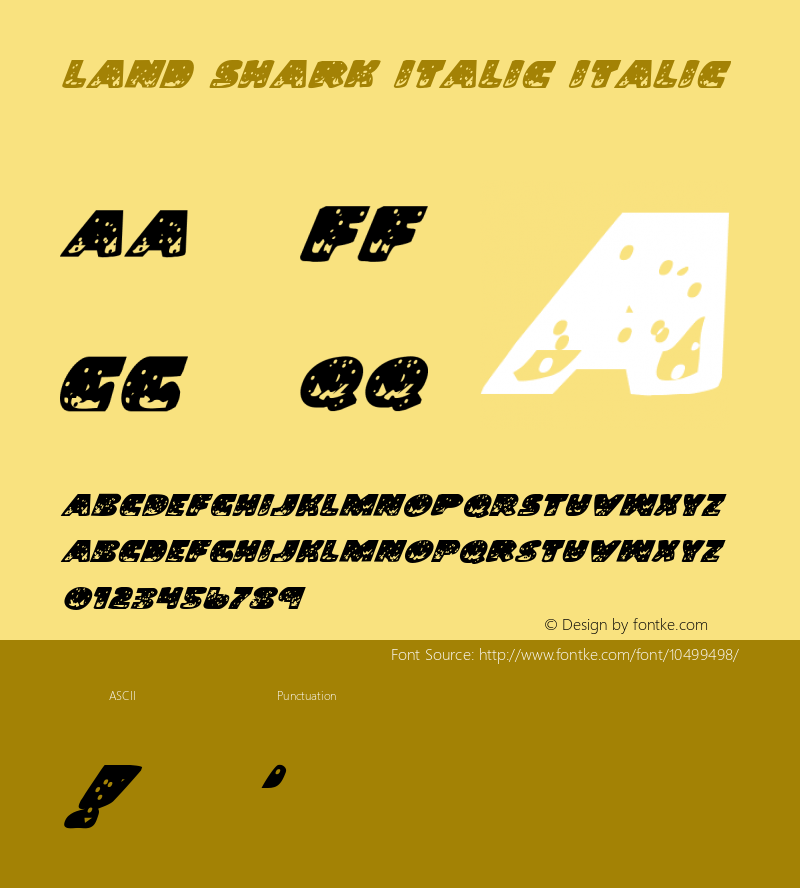 Land Shark Italic Italic Version 1.0图片样张