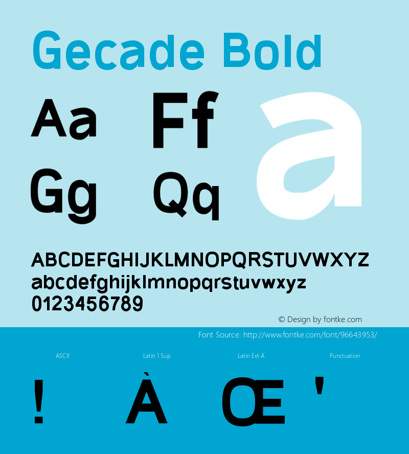Gecade Bold Version 1.002;Fontself Maker 3.5.2图片样张