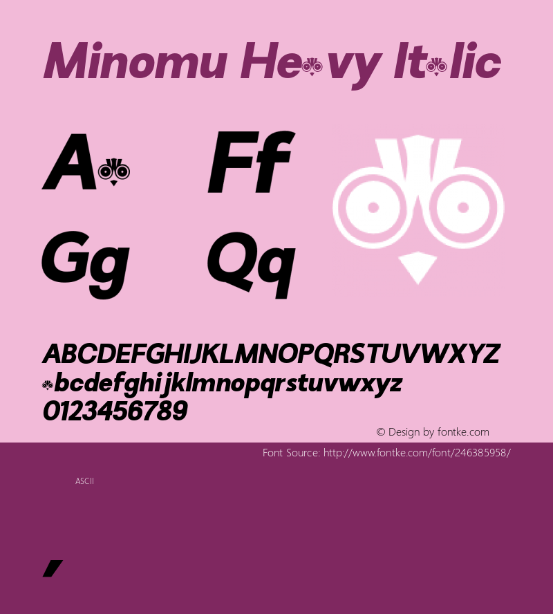 Minomu-HeavyItalic Version 1.000图片样张