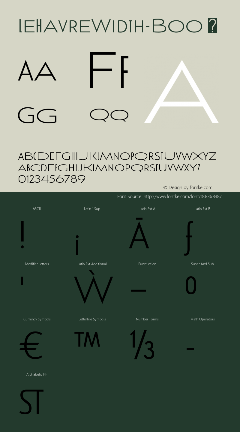 LeHavreWidth-Boo ☞ Version 1.003;com.myfonts.easy.insigne.le-havre-width.book.wfkit2.version.4J66图片样张