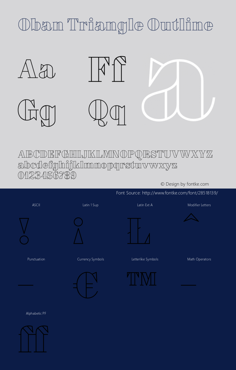 Oban-TriangleOutline Version 1.00 2011图片样张