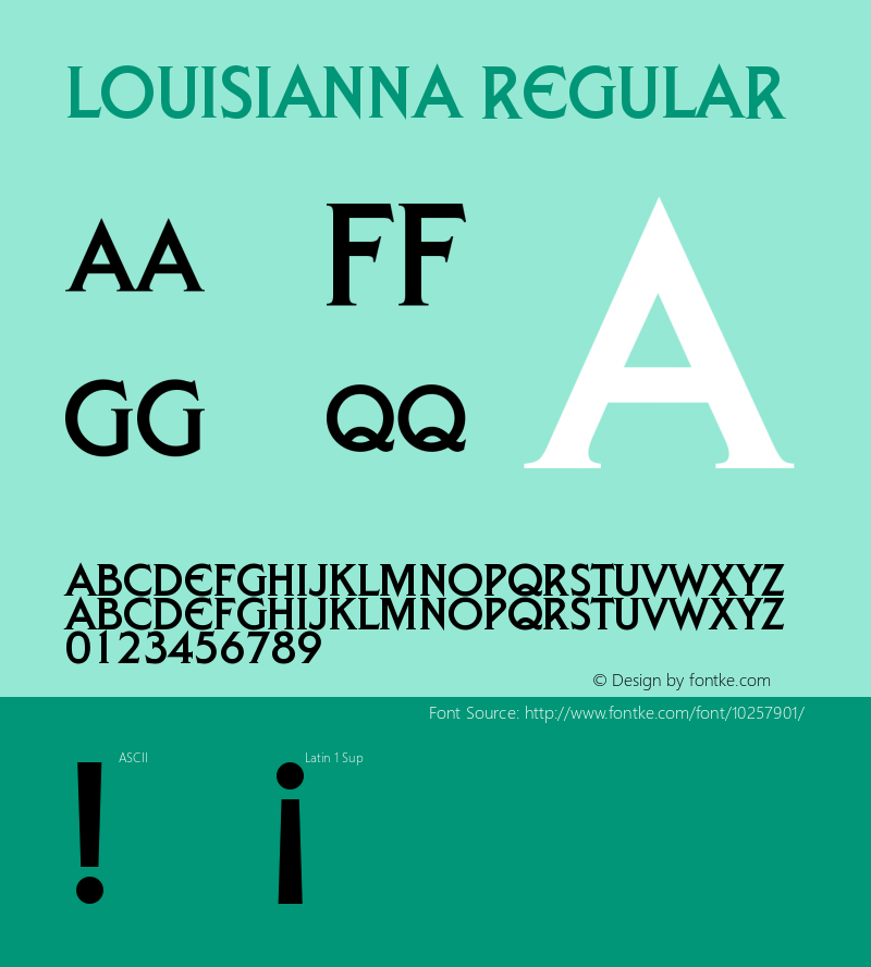 Louisianna Regular Version 1.00图片样张