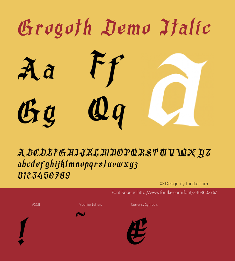 GrogothDemo-Italic Version 1.000图片样张